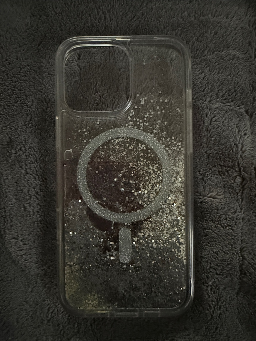 Case-Mate Clear Glitter MagSafe-Compatible iPhone 16 Pro Max Case - Black